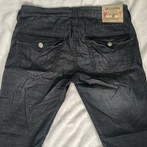 True Religion Men's Dark Charcoal Velvet Jeans! Size 36